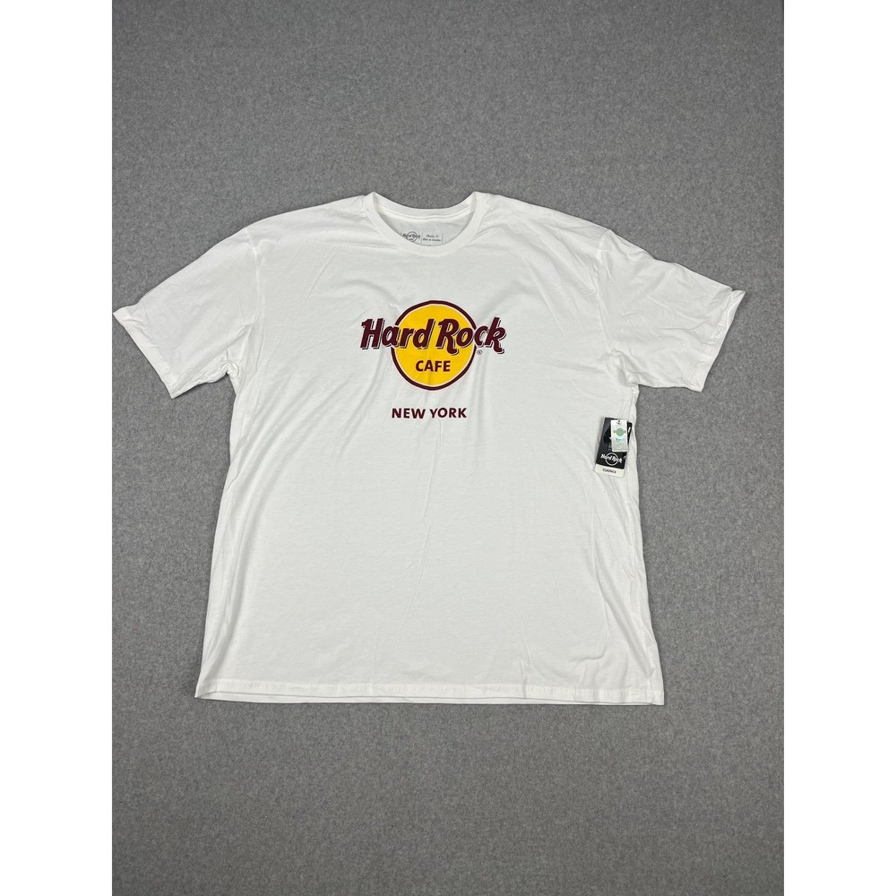 Hard Rock Cafe New York Shirt‎ Mens 3XL White Short Sleeve Crew Neck NWT